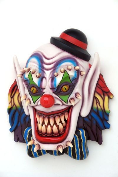 Angsteinflößende Clown Maske für Wand