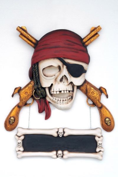 Piratenkopf mit Schild