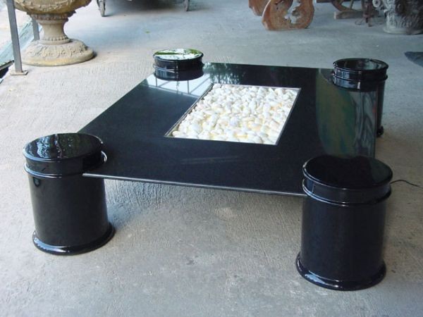 Deko Tisch mit Graniteinlage