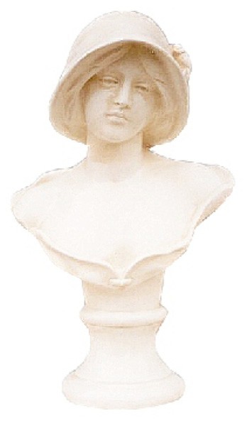 Frauenbüste mit Hut