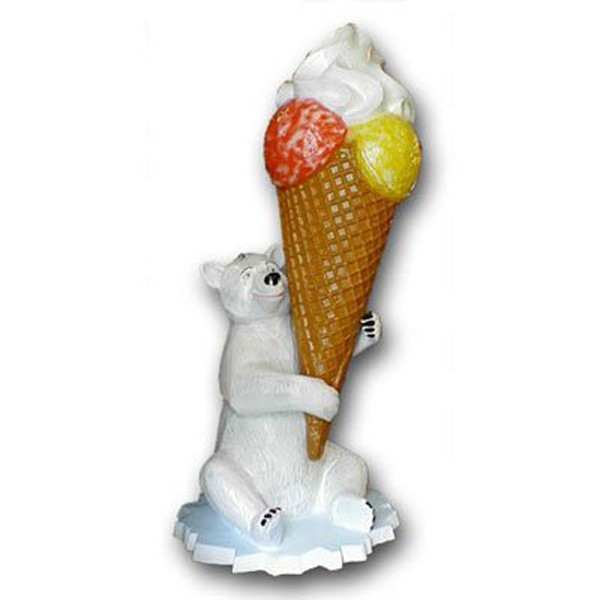Eisbär mit Eistüte 2 tlg.