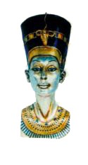 ägyptischer Frauenkopf als Büste silber