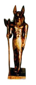 stehender ägyptischer Wächter bronzefarbig