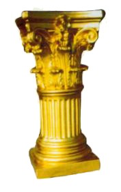goldene Säule mit Schneckenkapitell