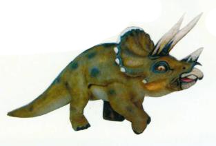 kleiner Dino mit langen Hörnern Variante 1