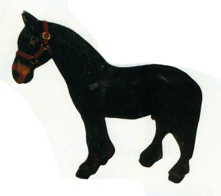 kleines Pferd schwarz