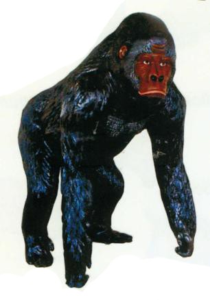 großer schwarzer Gorilla Affe