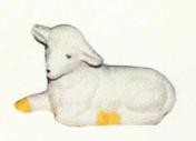 kleines liegendes Schaf weiß Variante 3