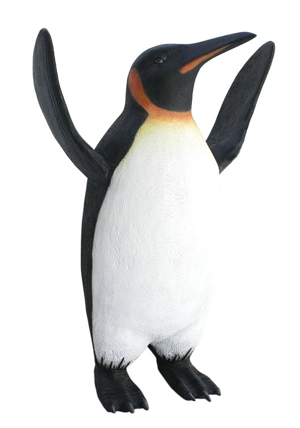 Pinguin Emperor Flossen oben