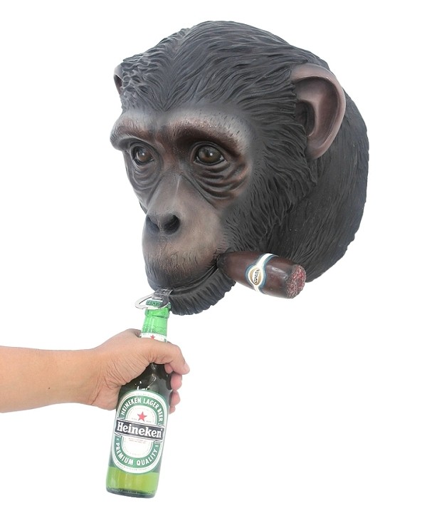 Affenkopf mit Zigarre Flaschenöffner