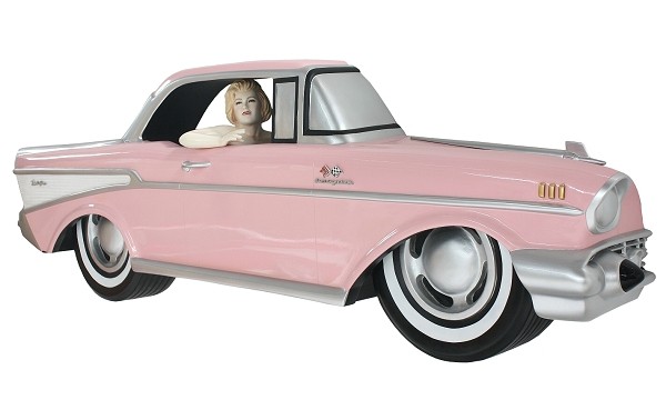 Wanddeko Chevy Rosa mit Marilyn