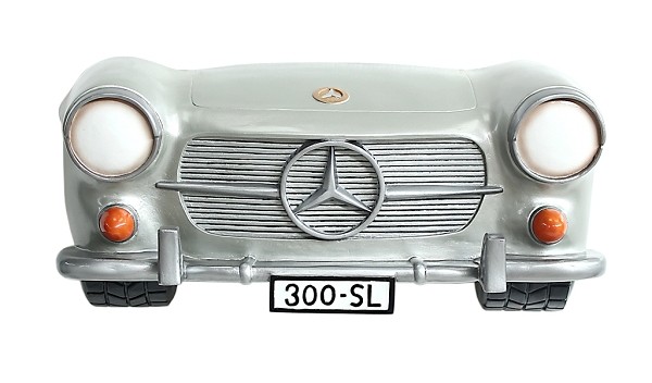 Wanddeko Mercedes Benz Silber groß