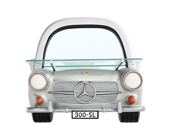 Spiegel Mercedes Benz Silber mit Regal