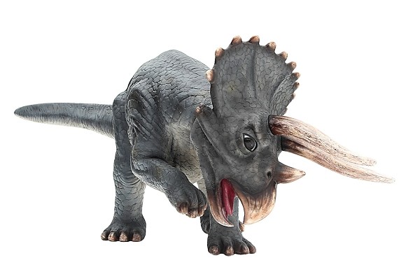 Dinosaurier Triceratops mittel grau