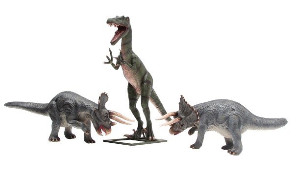 Dinosaurier Tyrannosaurus und Triceratops