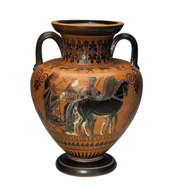 Griechische Vase mit Pferden