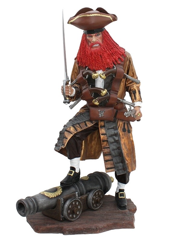Pirat Redbeard auf Kanone