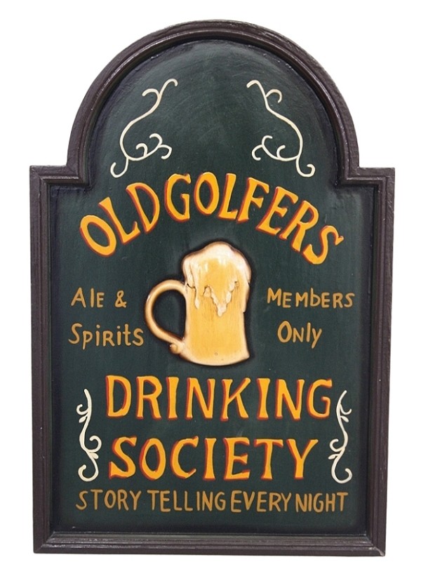 Golf Drinking Society Schild