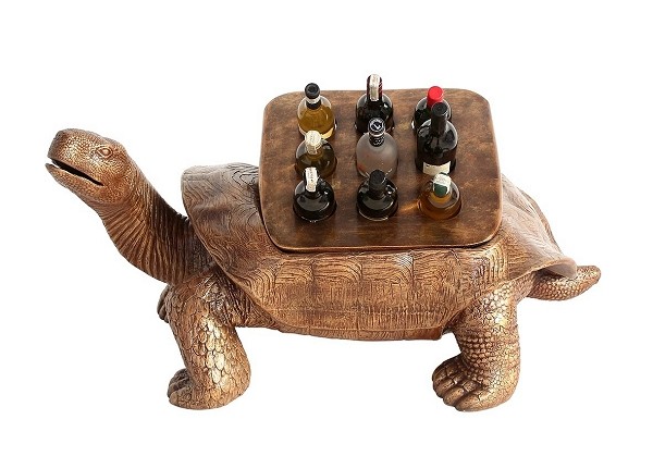 Schildkröte Gold Flaschenhalterung