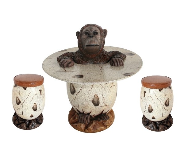 Orangutan im Ei Tisch und Eihocker