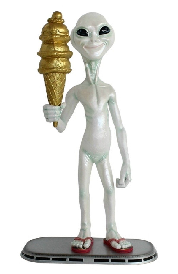 Alien mit goldenem Eis