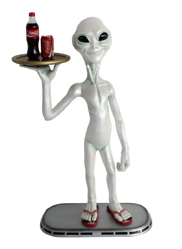 Alien Butler mit Tablett oben