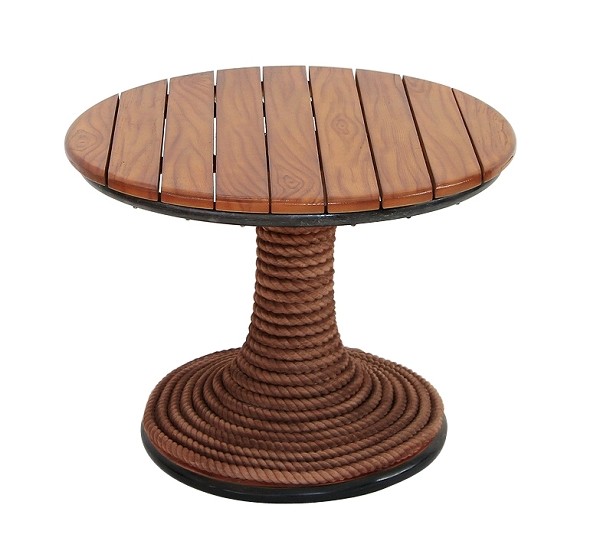 Tisch Holz mit Seilen