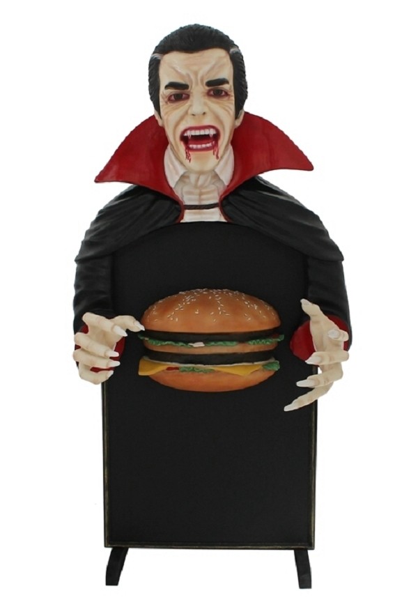 Dracula Angebotstafel klein mit Burger