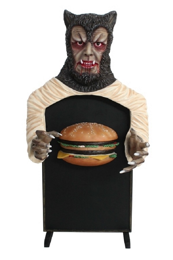 Werwolf Angebotstafel klein mit Burger