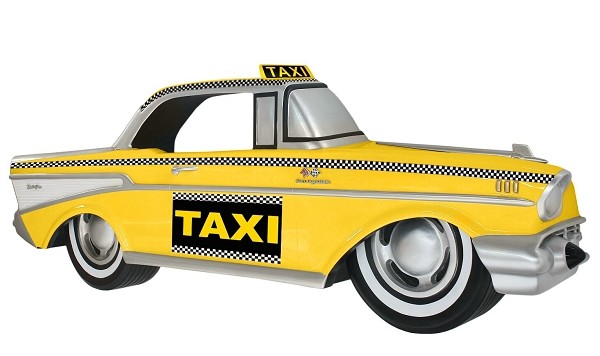 Wanddeko Amerikanisches Taxi Gelb