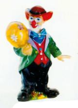 lustiger kleiner Clown mit Ballon