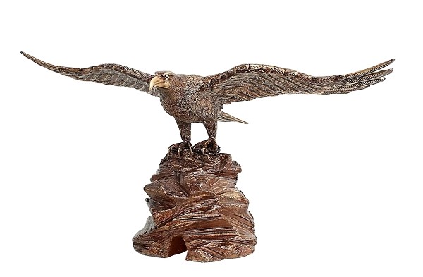 Gold bronze Adler auf Stein