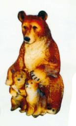 stehende Bärenfamilie klein