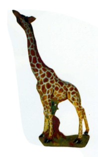 kleine Giraffe Kopf oben fressend