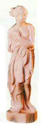 antike Frauenfigur in Steinoptik