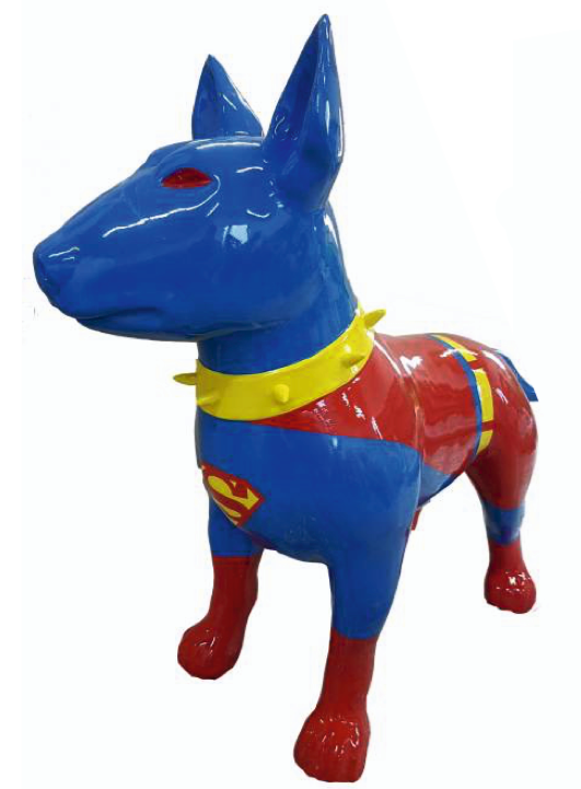 Hund Bullterrier Superman Kampfhund