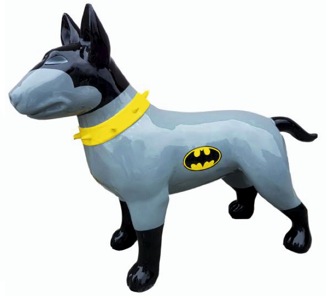 Hund Bullterrier Batman Kampfhund