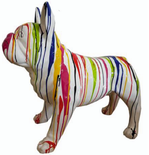 französische Bulldogge mit Farbverlauf