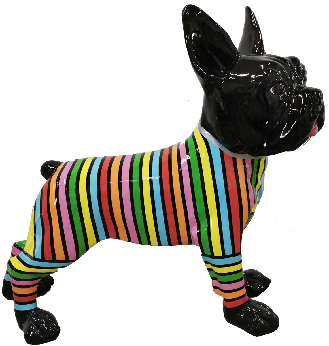 Französische Bulldogge Hund schwarz mit Streifen