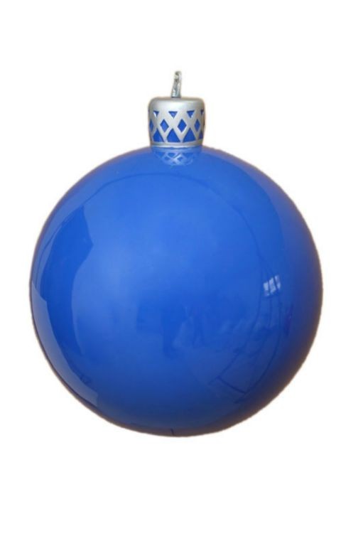 Blau glänzende Weihnachtskugel