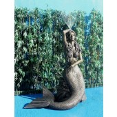 Meerjungfrau Fontäne in Bronze