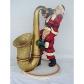 Weihnachtsmänner mit Saxophon