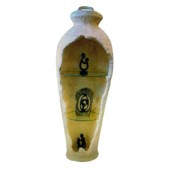 antike ägyptische Vase als Regal mit Glasböden