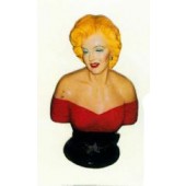 hübsche Marilyn Monroe im roten Kleid als Büste