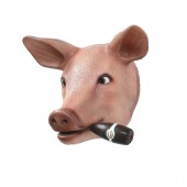 Schweinekopf mit Zigarre