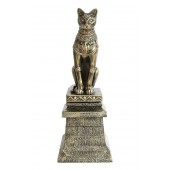 ägyptische Katze Gold auf Säule