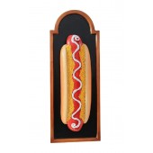 Hotdog auf Angebotstafel