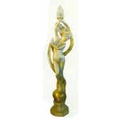 antike Frauenstatue gold silber mit Lampe