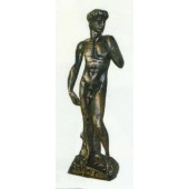 Männerfigur David in Bronzeoptik
