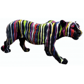 Panther schwarz  mit Farbverlauf